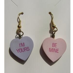 😍Valentine's Sweethearts Candy Hearts Dangle Earrings